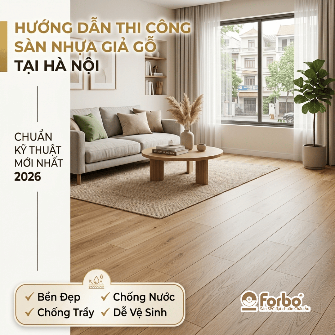 HƯỚNG DẪN THI CÔNG SÀN NHỰA TẠI HÀ NỘI CHUẨN KỸ THUẬT MỚI NHẤT 2026