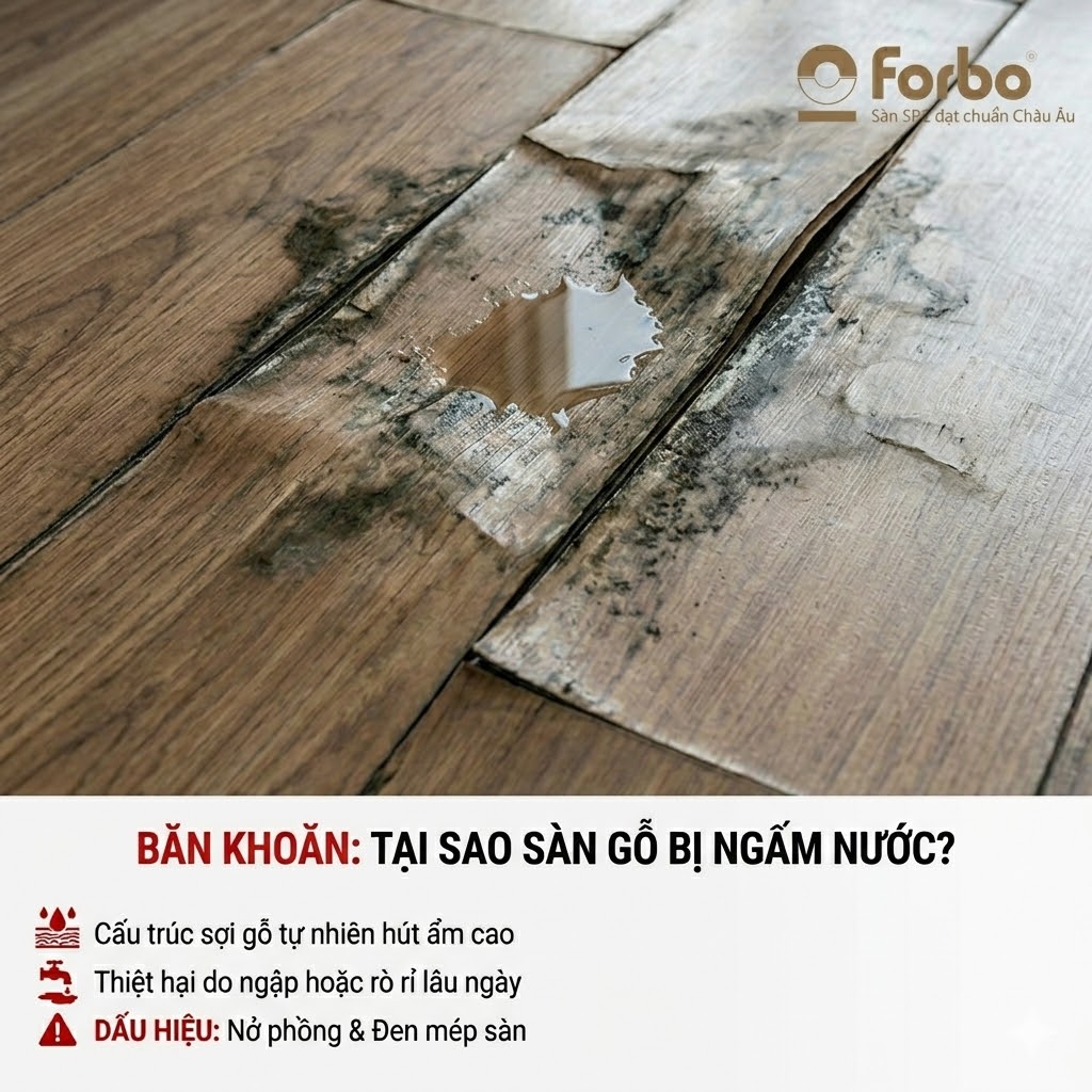 CÁCH KHẮC PHỤC SÀN GỖ BỊ NGẤM NƯỚC: HƯỚNG DẪN CHI TIẾT VÀ GIẢI PHÁP BỀN VỮNG 2026