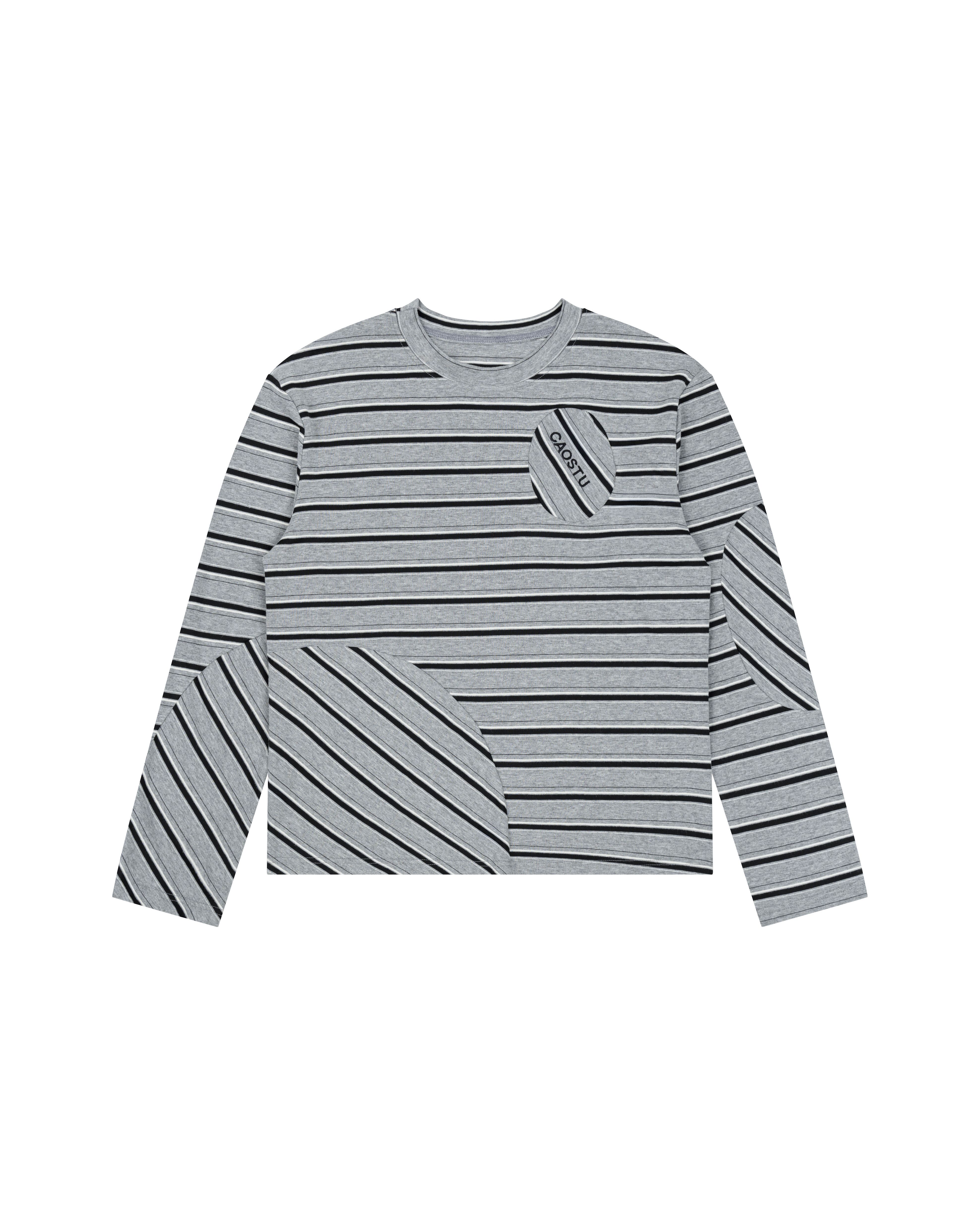 [ GREY ] CIRCLE PATCH LONGSLEEVE