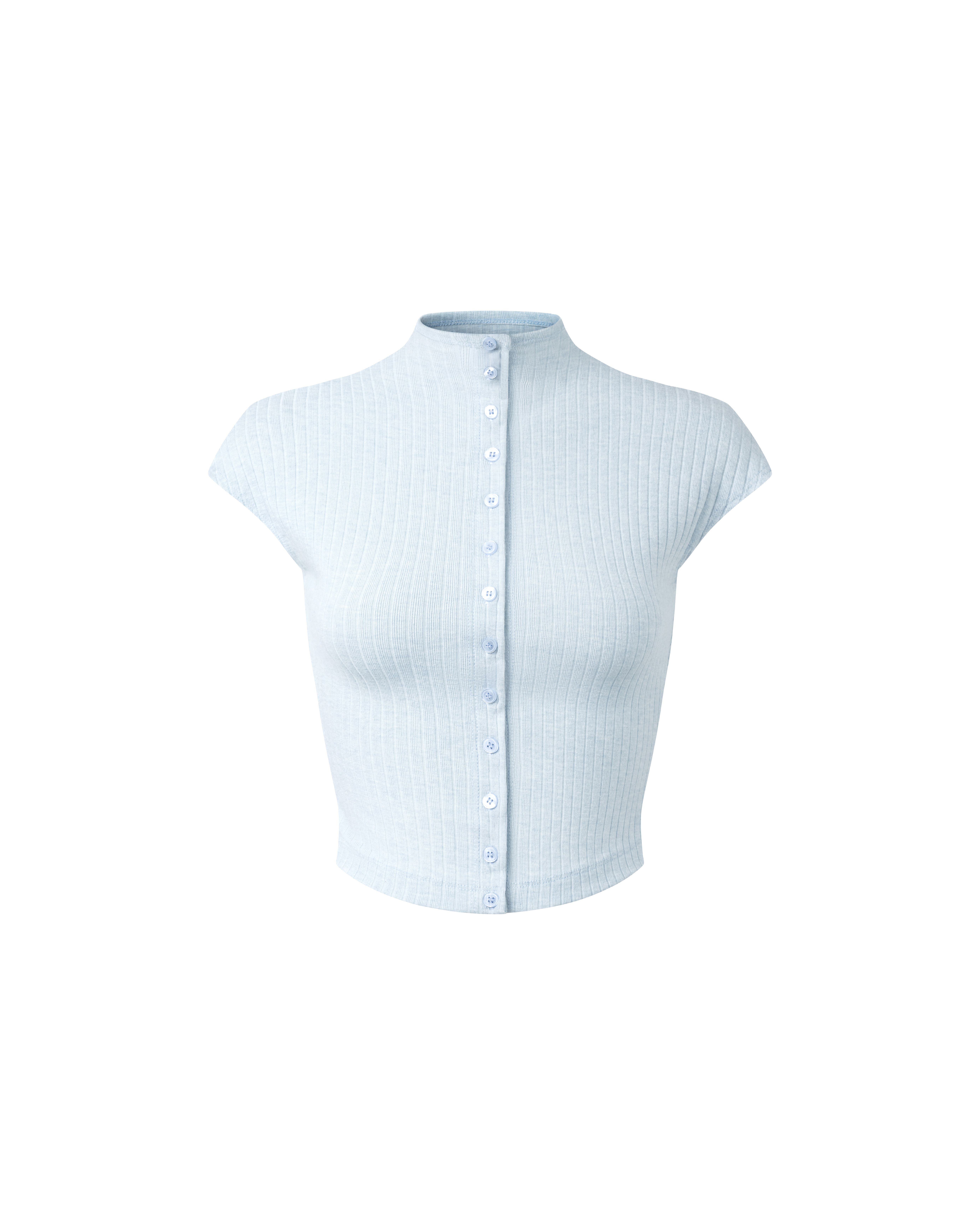 SKY BUTTON BABY TEE