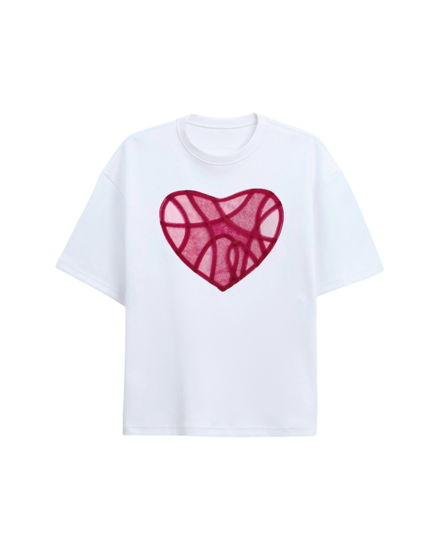 [ WHITE ] TSUNAMI HEART T-SHIRT
