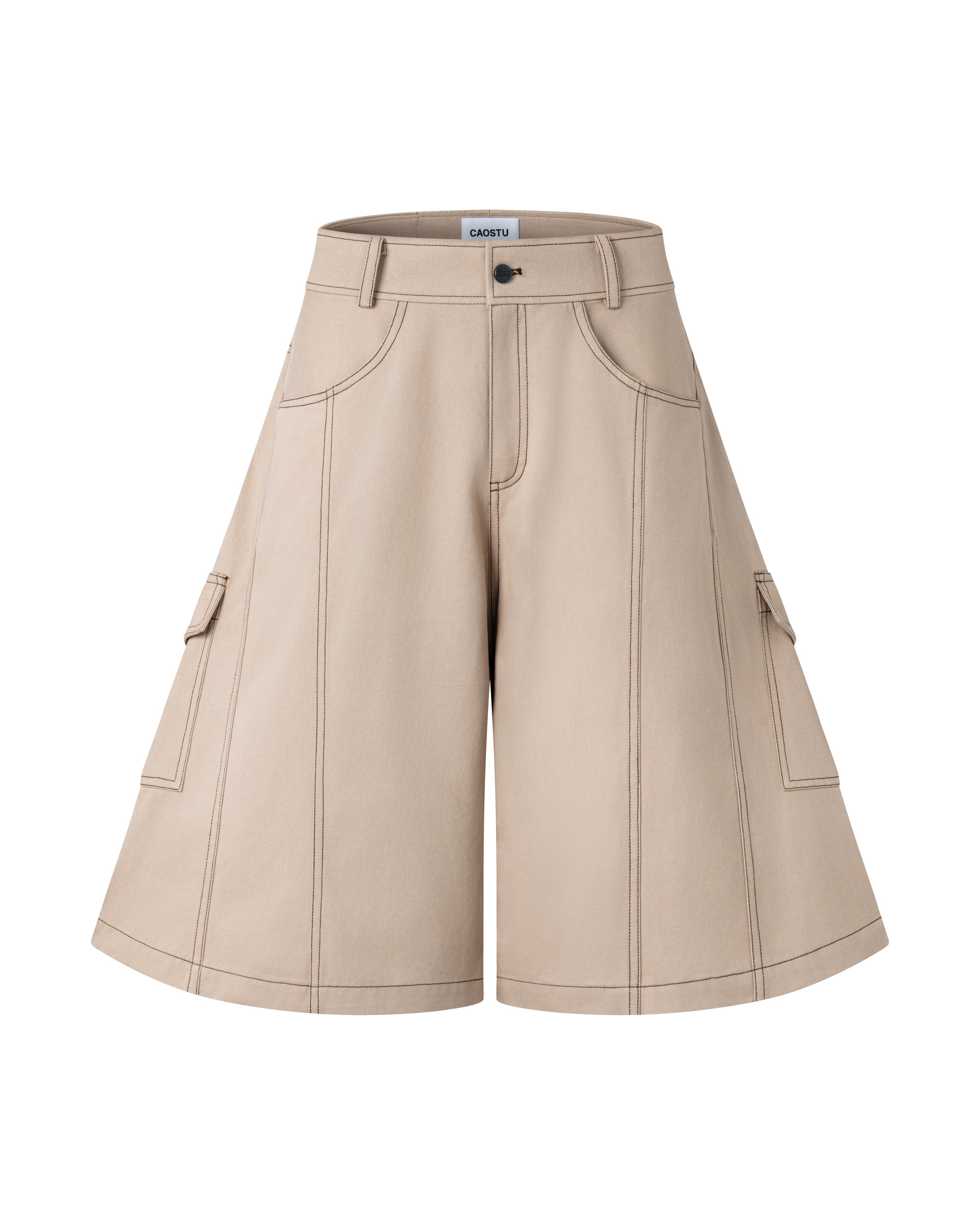 DIAGONAL SIDE CROPPED TROUSERS