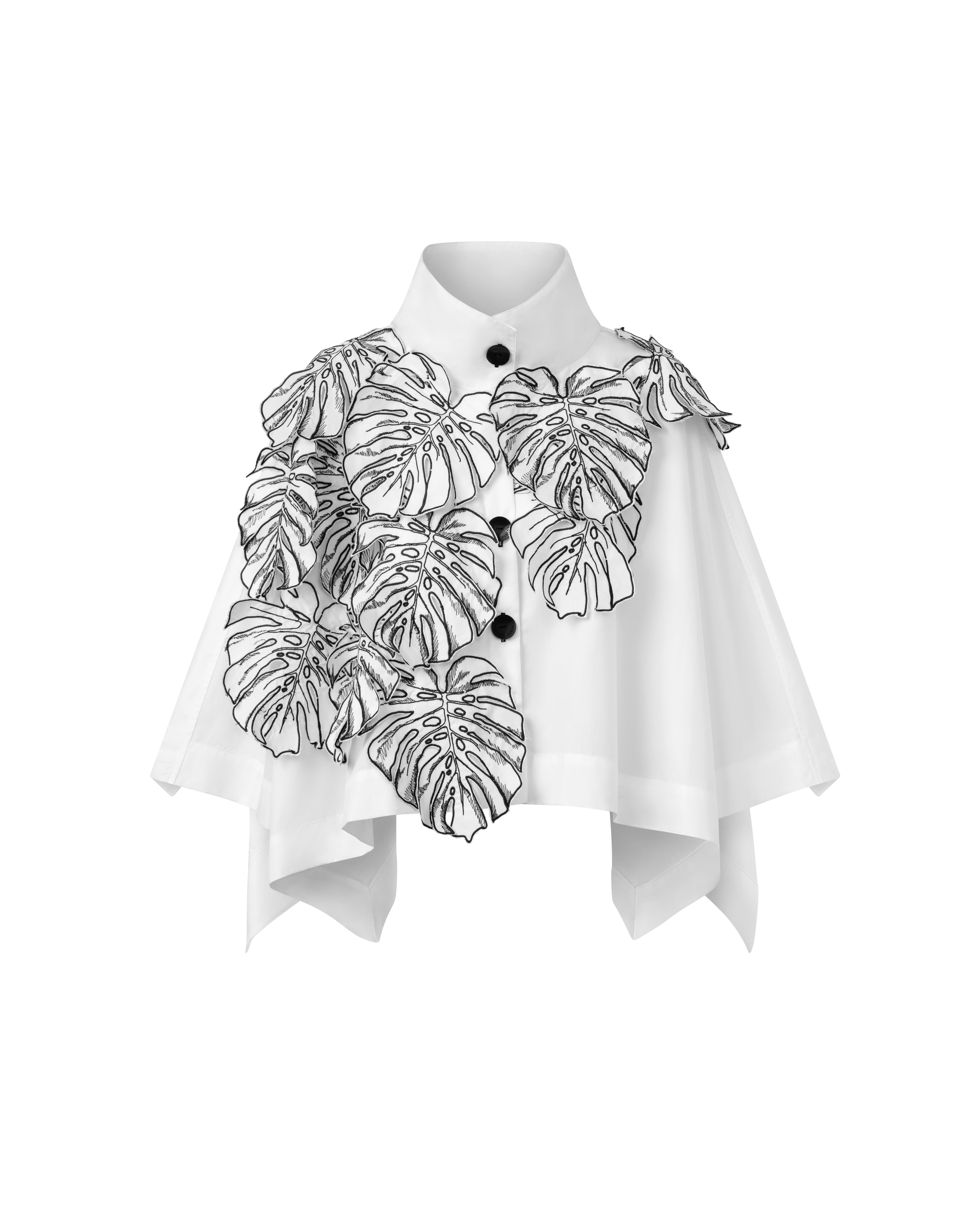 MONSTERA GARDEN CAPE SHIRT