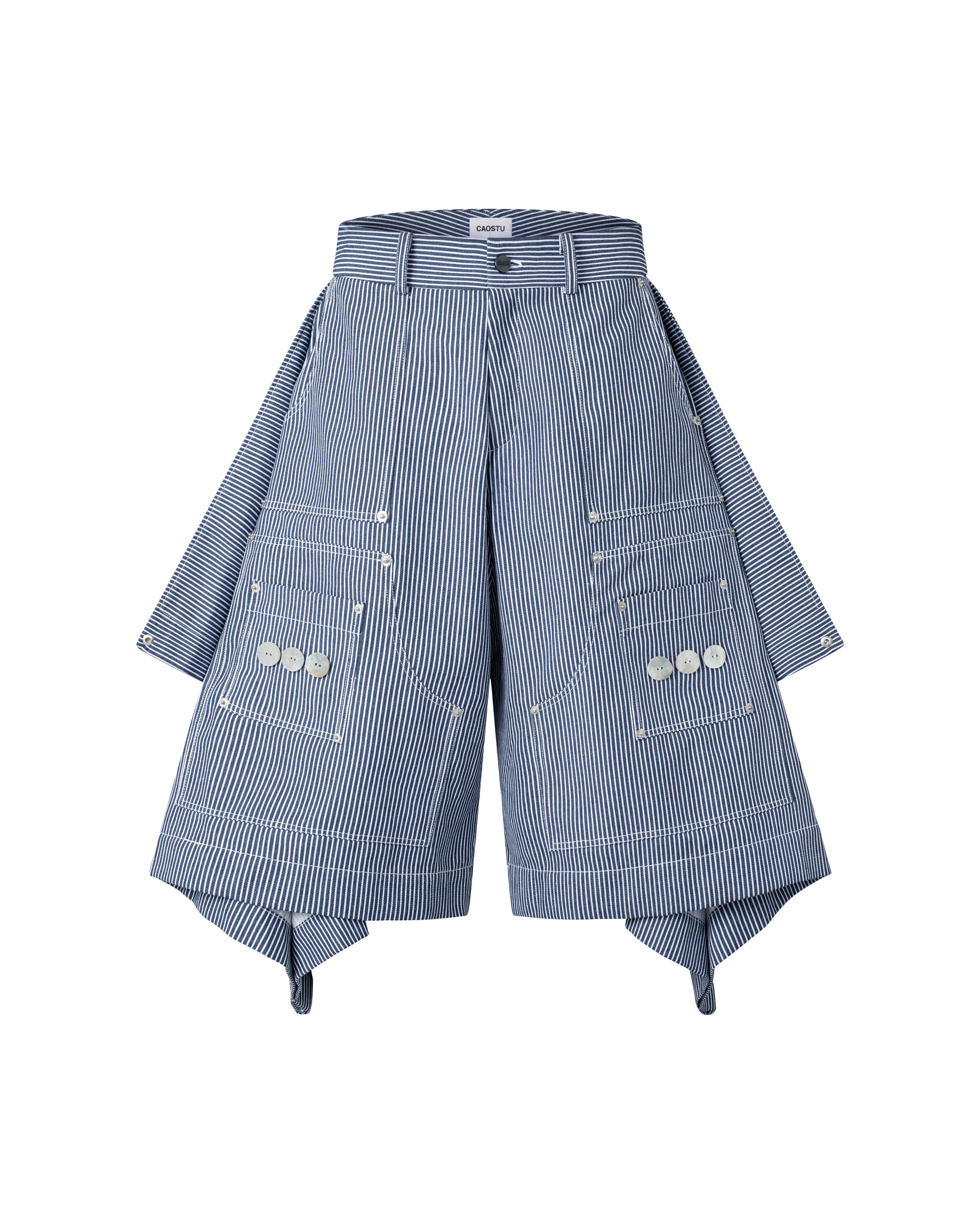 SAIL STRIPE CROPPED DENIM