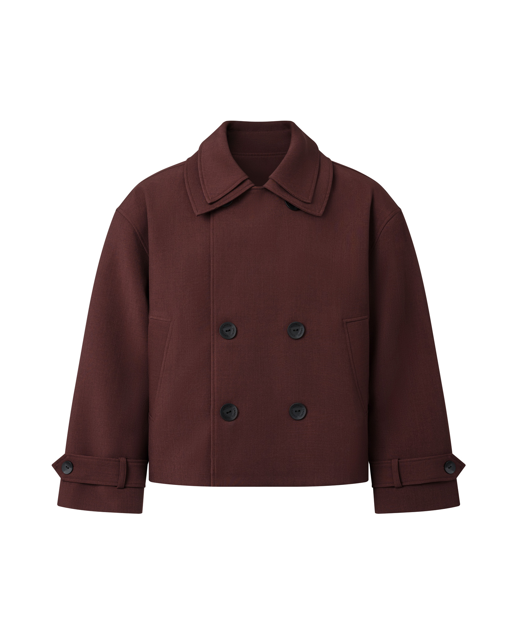 [ BROWN ] D-BREASTED JACKET