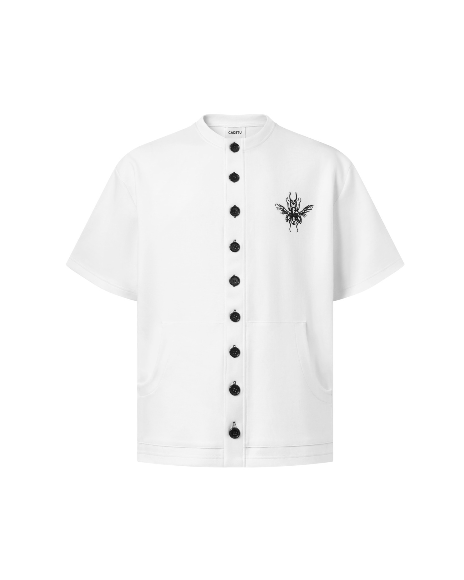 [ WHITE ] BEETLE BUTTON-UP TEE
