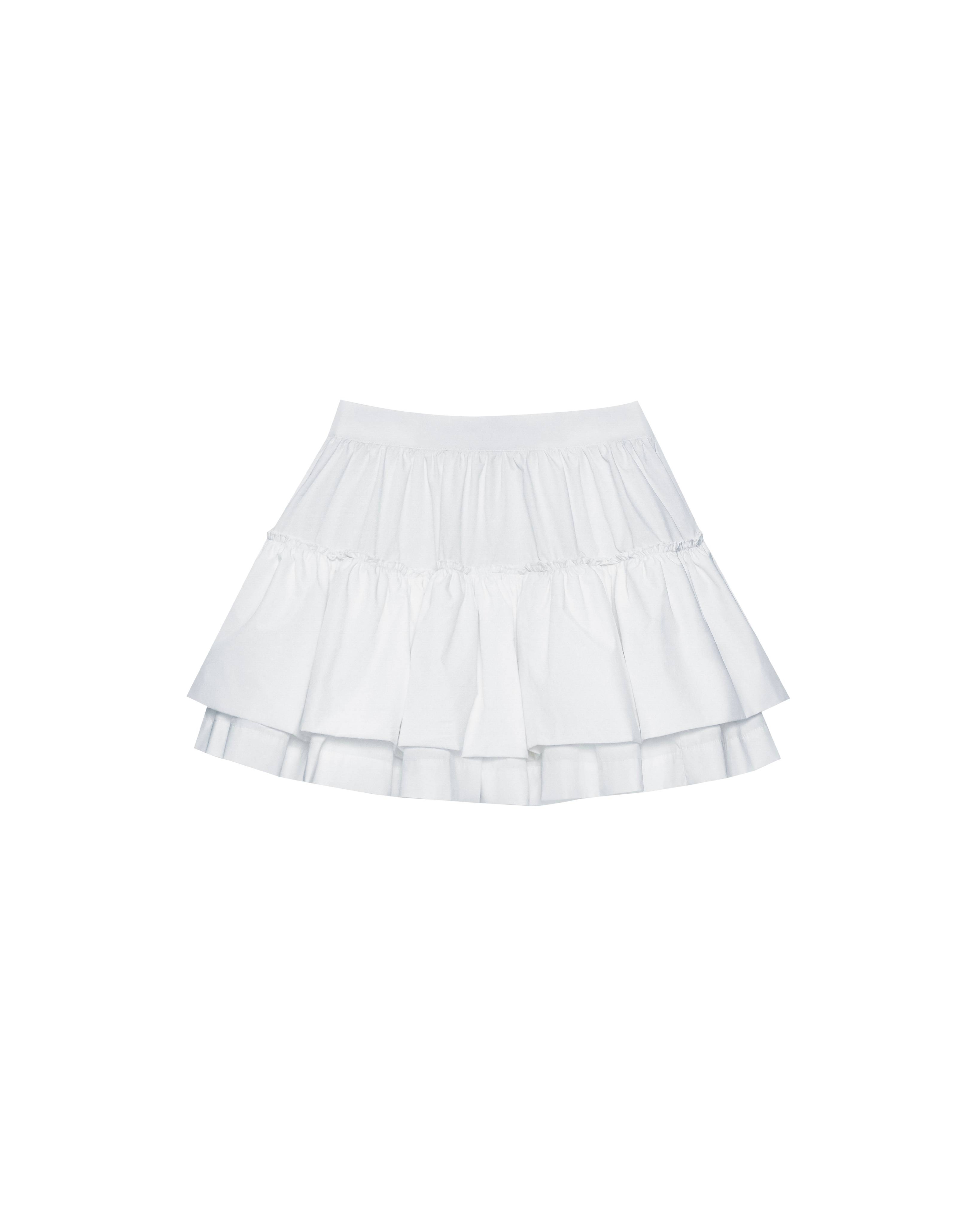 [ WHITE ] LAYERING SKIRT