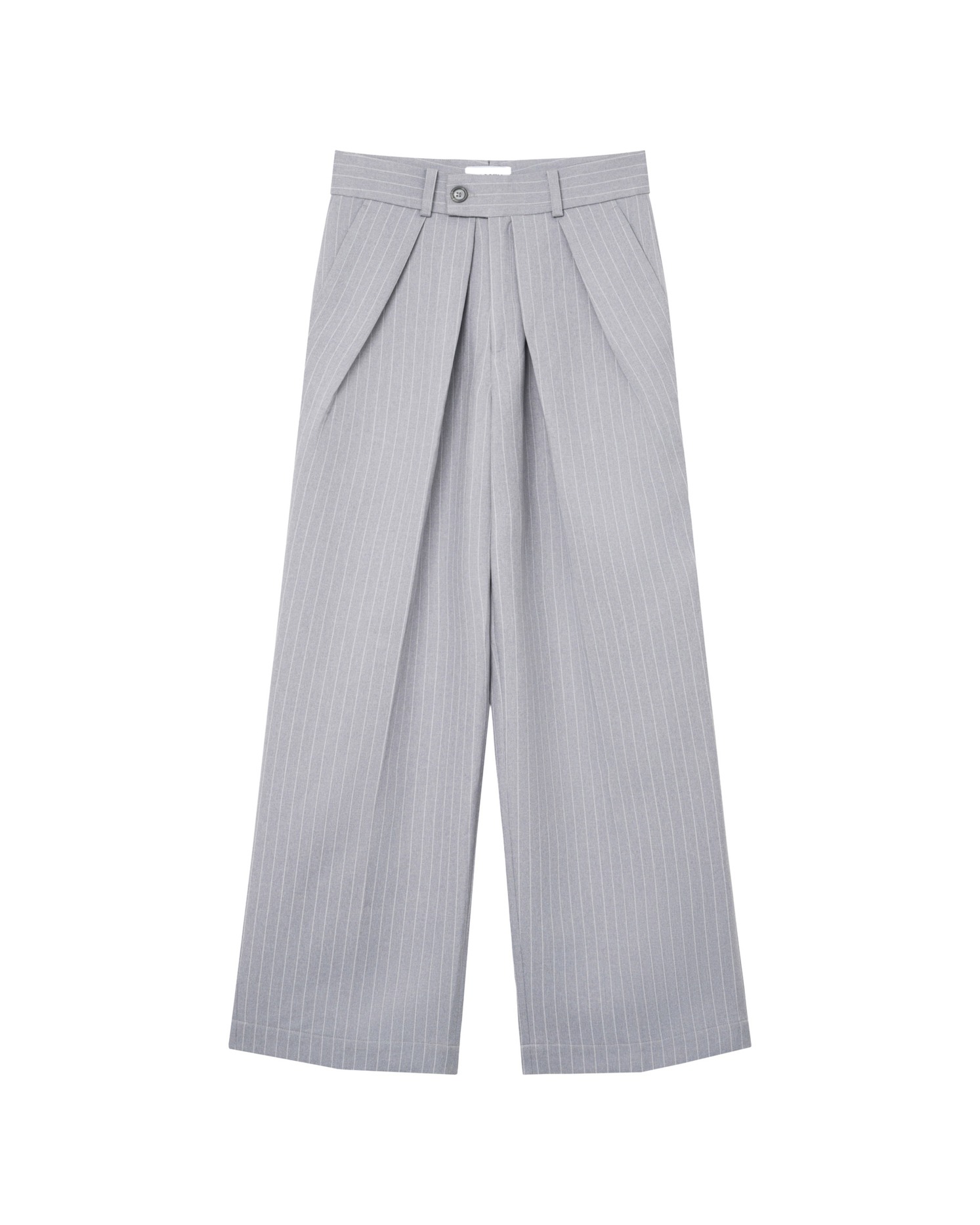 [ LIGHT GREY ] DUAL PLEAT TROUSERS