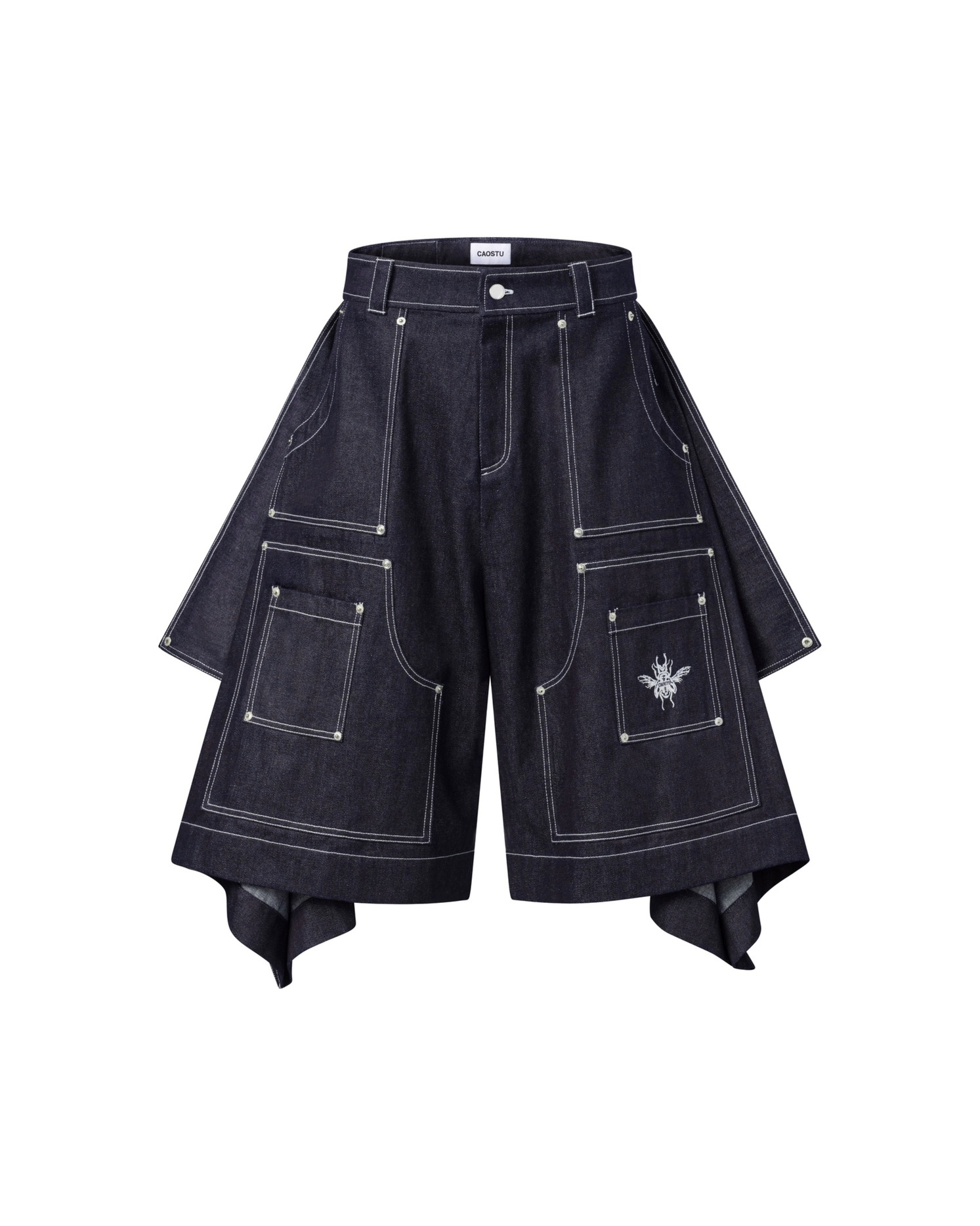 [ NAVY ] BEETLE WINGS JORTS