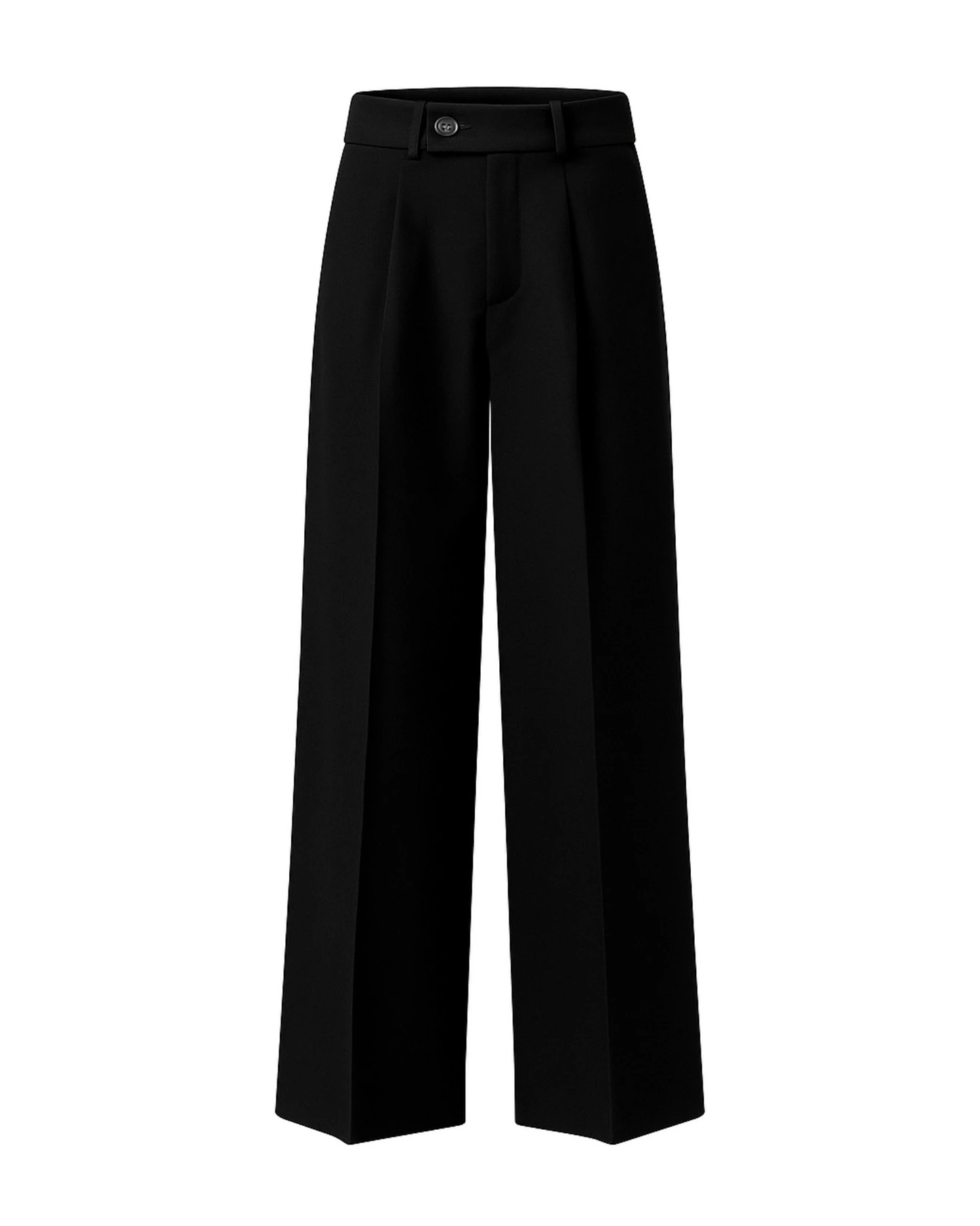 [ BLACK ] WIDE TUBE TROUSERS