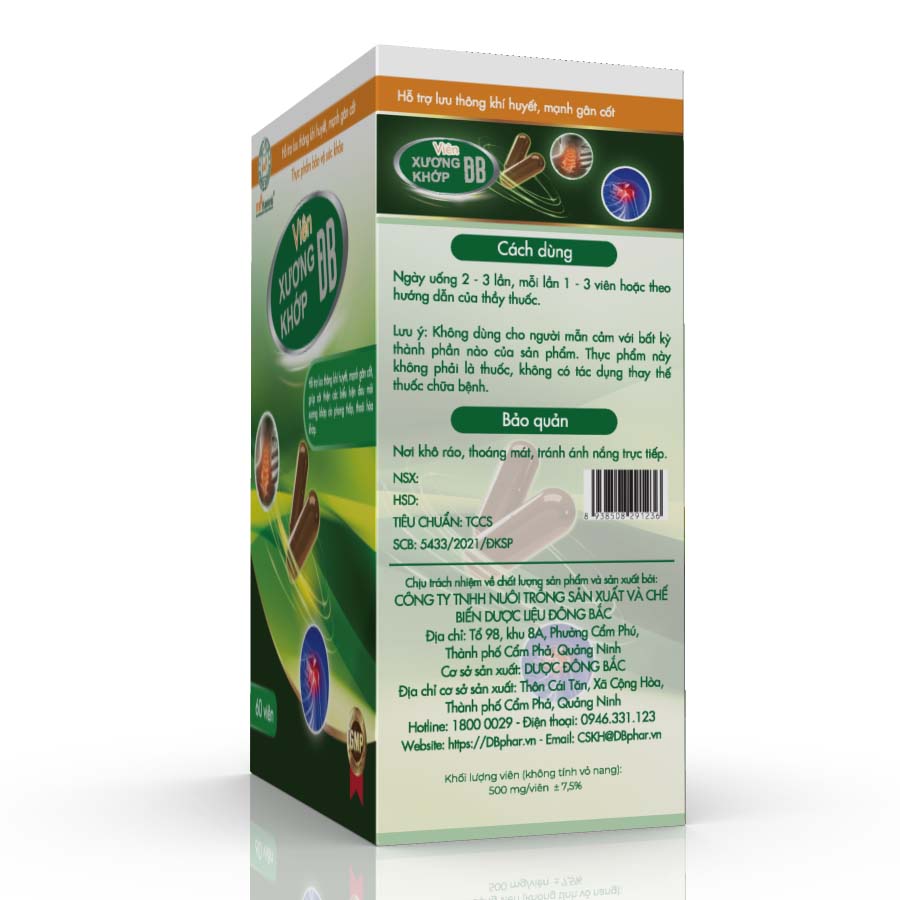 Viên Xương khớp ĐB hỗ trợ giảm triệu chứng bệnh thoái hóa khớp, viêm khớp, đau khớp gối