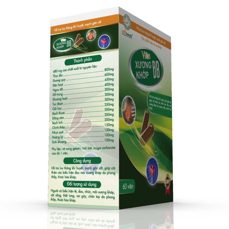 Viên Xương khớp ĐB hỗ trợ giảm triệu chứng bệnh thoái hóa khớp, viêm khớp, đau khớp gối