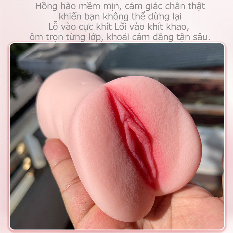 ma3 Âm đạo giả silicon mini cầm tay, bó sát nhỏ gọn, kín đáo tiện lợi, cao cấp giống thật, thiết kế 2in1 cho trải nghiệm cực khoái