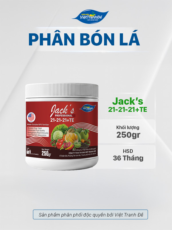 PHÂN BÓN LÁ (MỸ) HÒA TAN NPK 21-21-21+TE VIỆT TRANH ĐỀ