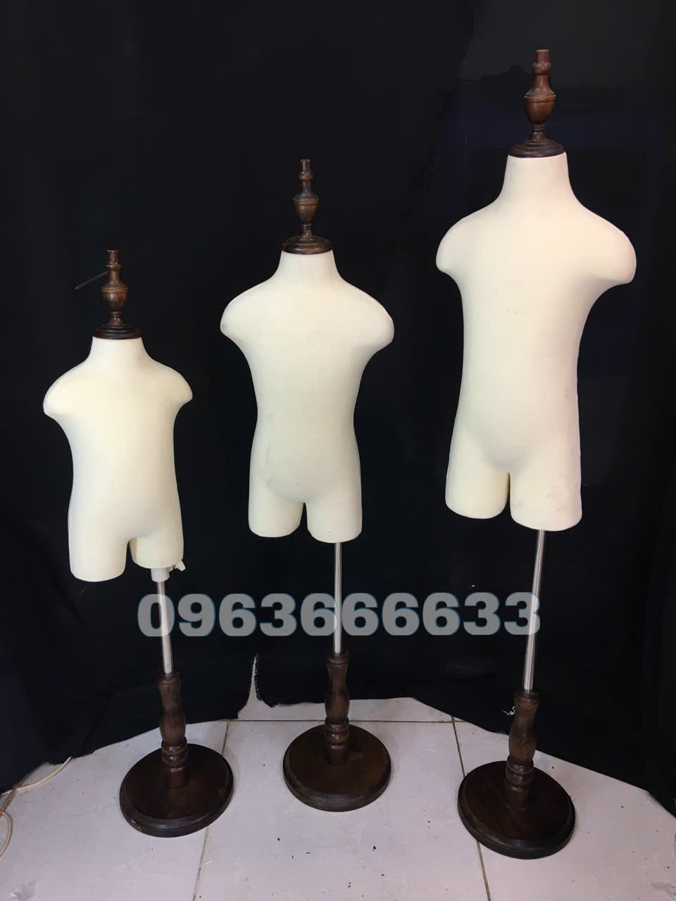 Manocanh Trẻ Em Không Tay Chân Gỗ Tròn Cao Cấp – Đủ Size 1-10 Tuổi (Màu Nâu & Vàng Wood)