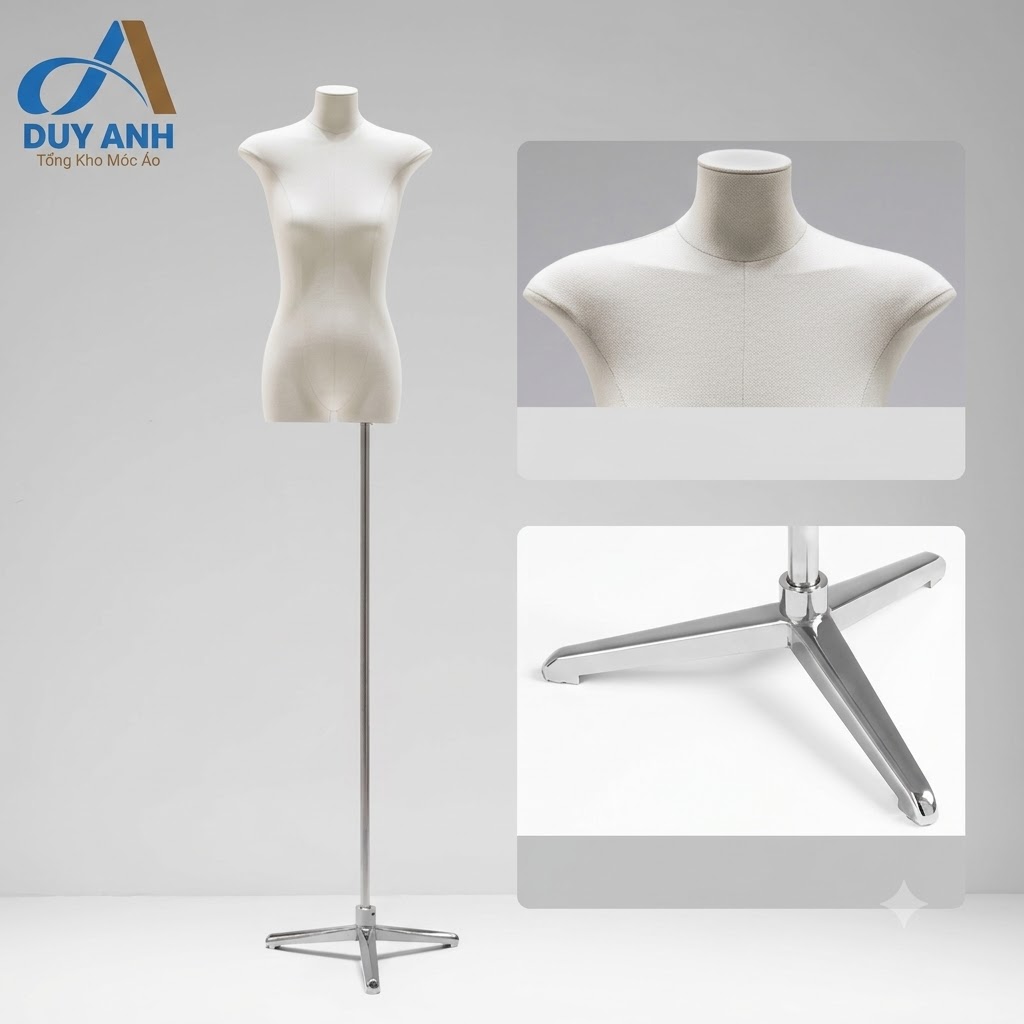 Manneqiun Nữ Nửa Thân - Cốt Lép Nữ - Nhập Khẩu