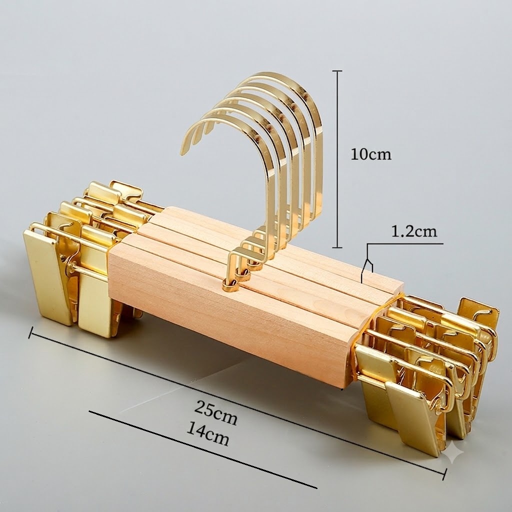 Kẹp Quần Gỗ Trẻ Em - Kẹp Mộc Vàng