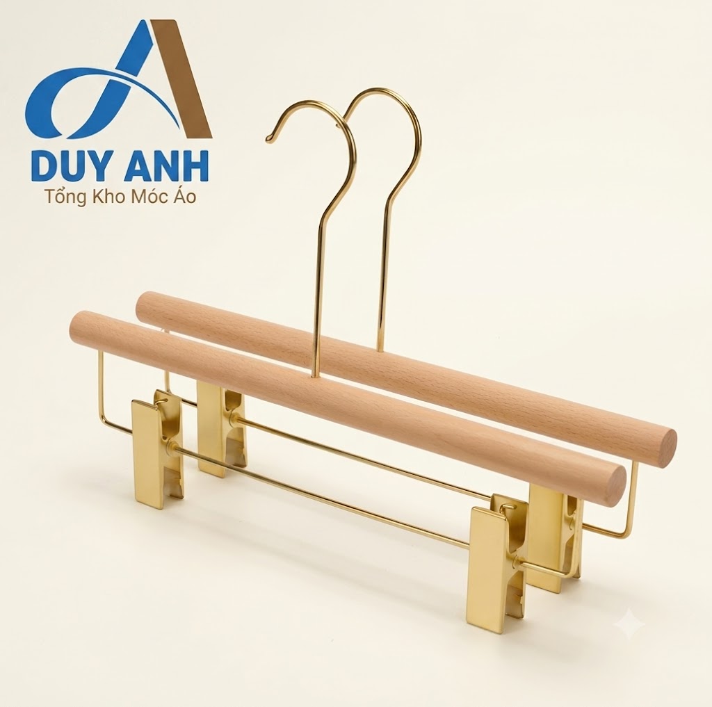 Kẹp Quần Gỗ Xồi Tròn  Cao Cấp - Kẹp Ngang Tròn Xồi