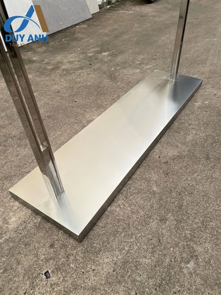 Kệ Treo Quần Áo Inox - Cột Đôi Vuông Inox