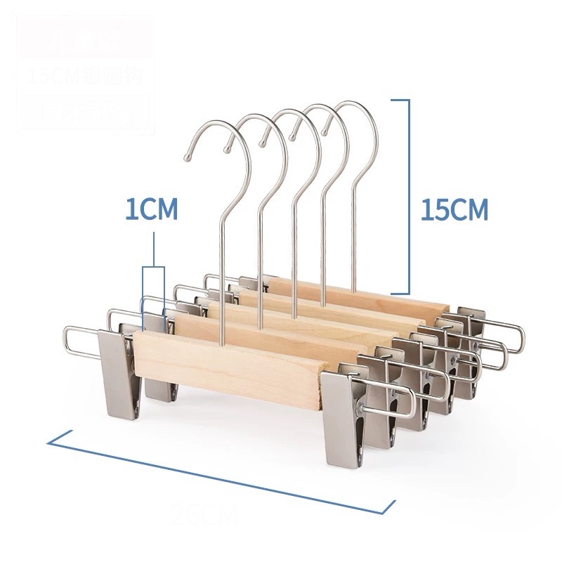 Kẹp Quần Gỗ Trẻ Em - Kẹp Mộc Bạc
