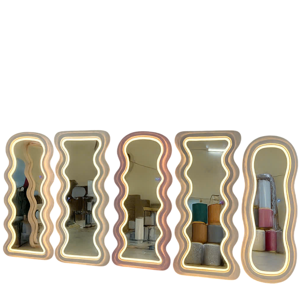 Gương gắn đèn cho shop