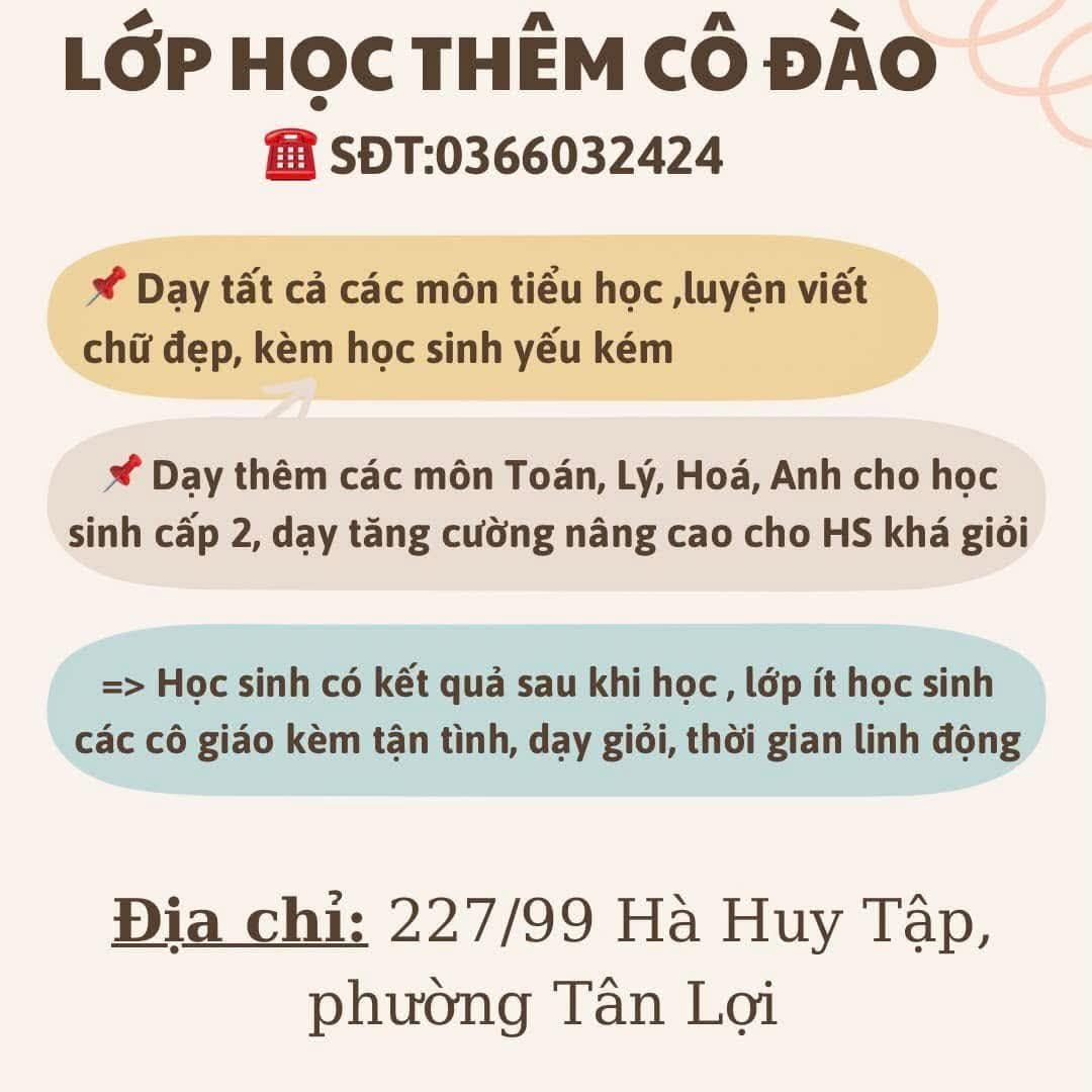 Lớp học thêm cô Đào - BMT