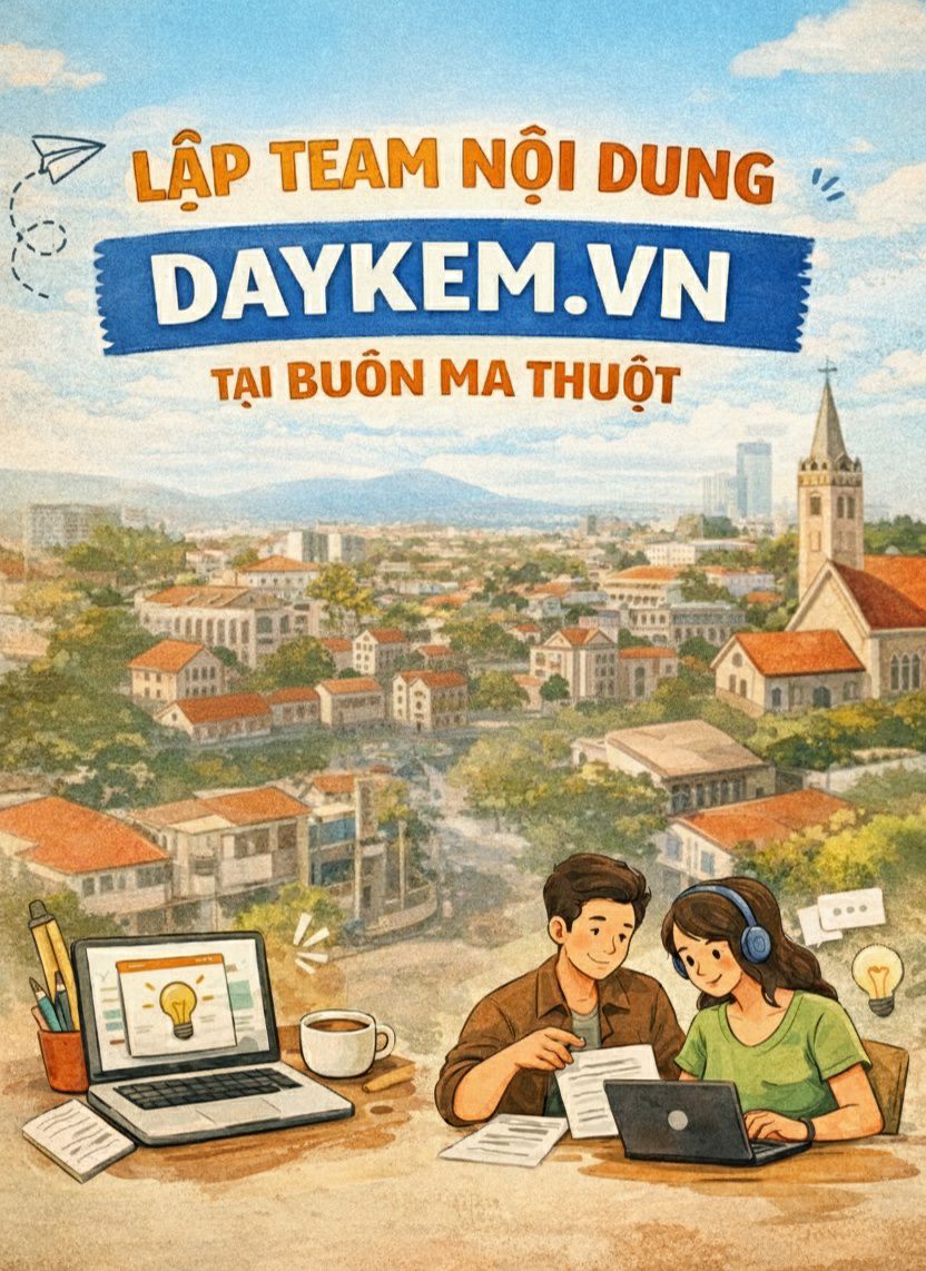 Lập Team Nội Dung DayKem.vn – Khu Vực Buôn Ma Thuột