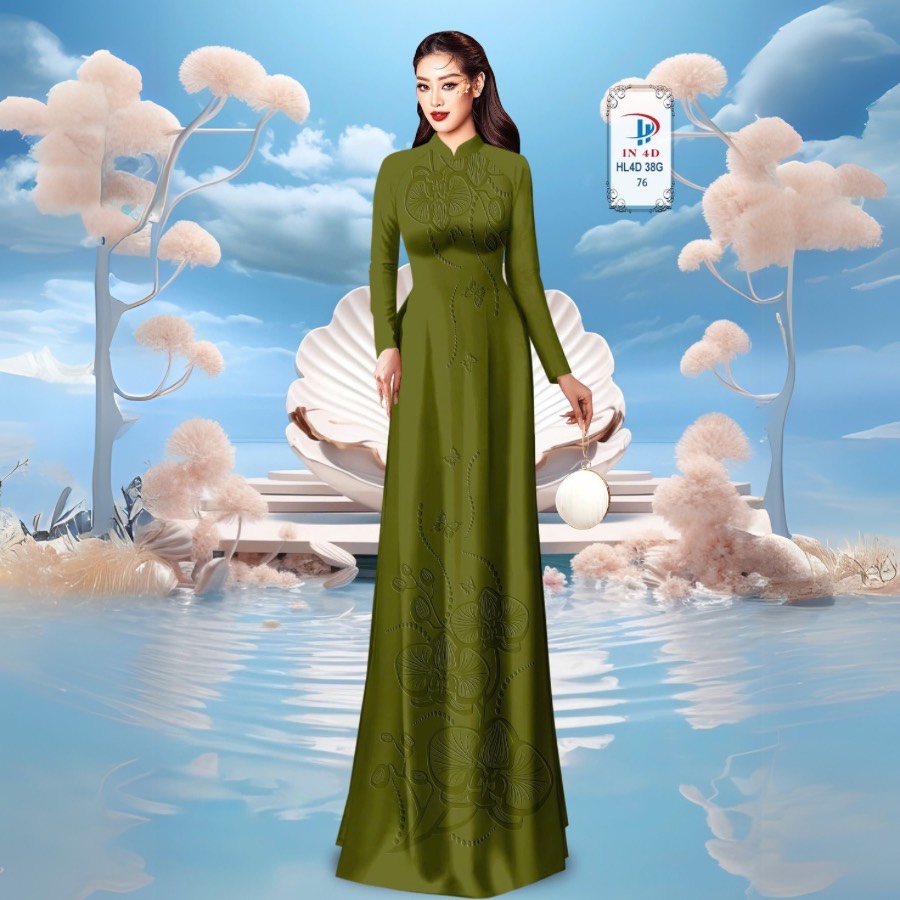 TÂY ĐÔ - VẢI MAY ÁO DÀI LỤA TÔ CHÂU IN 4D HỌA TIẾT HOA LAN SIÊU ĐẸP