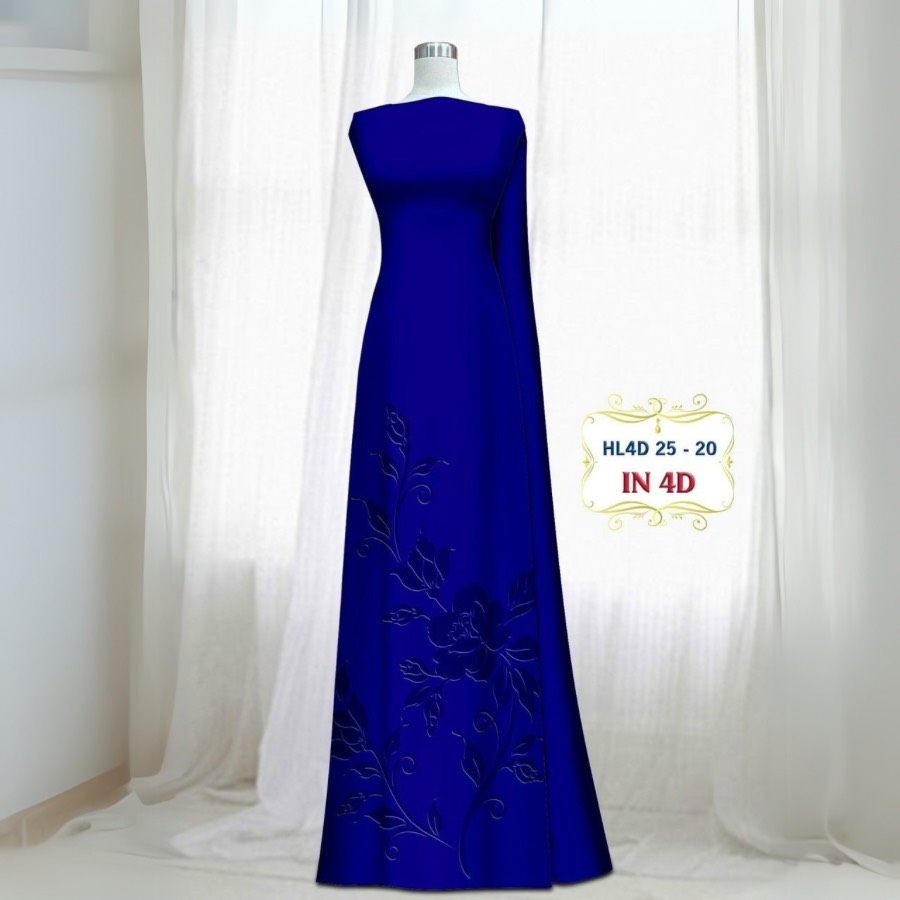 Vải Áo Dài Lụa Tô Châu In 4D – Họa Tiết Hoa Hồng Bông Tà – Đa Dạng Màu Sắc