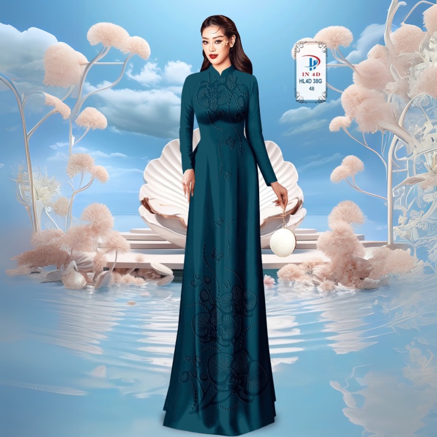 TÂY ĐÔ - VẢI MAY ÁO DÀI LỤA TÔ CHÂU IN 4D HỌA TIẾT HOA LAN SIÊU ĐẸP