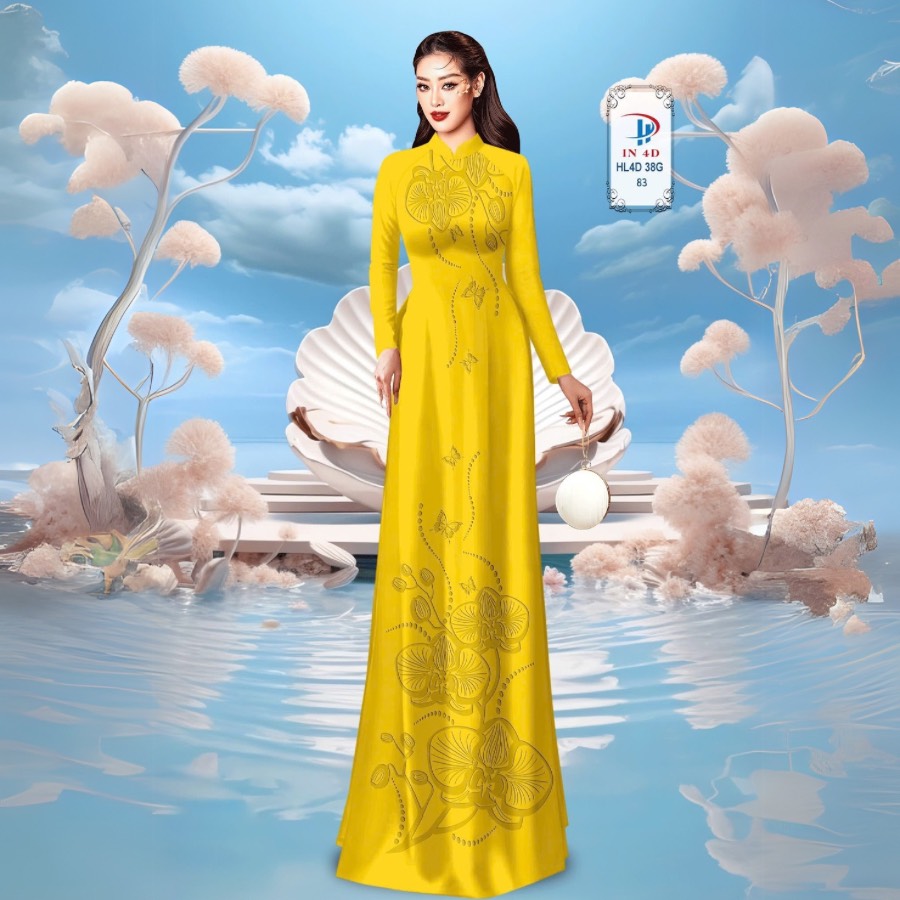 TÂY ĐÔ - VẢI MAY ÁO DÀI LỤA TÔ CHÂU IN 4D HỌA TIẾT HOA LAN SIÊU ĐẸP