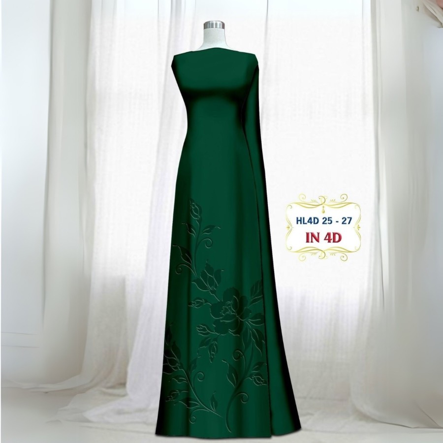 Vải Áo Dài Lụa Tô Châu In 4D – Họa Tiết Hoa Hồng Bông Tà – Đa Dạng Màu Sắc