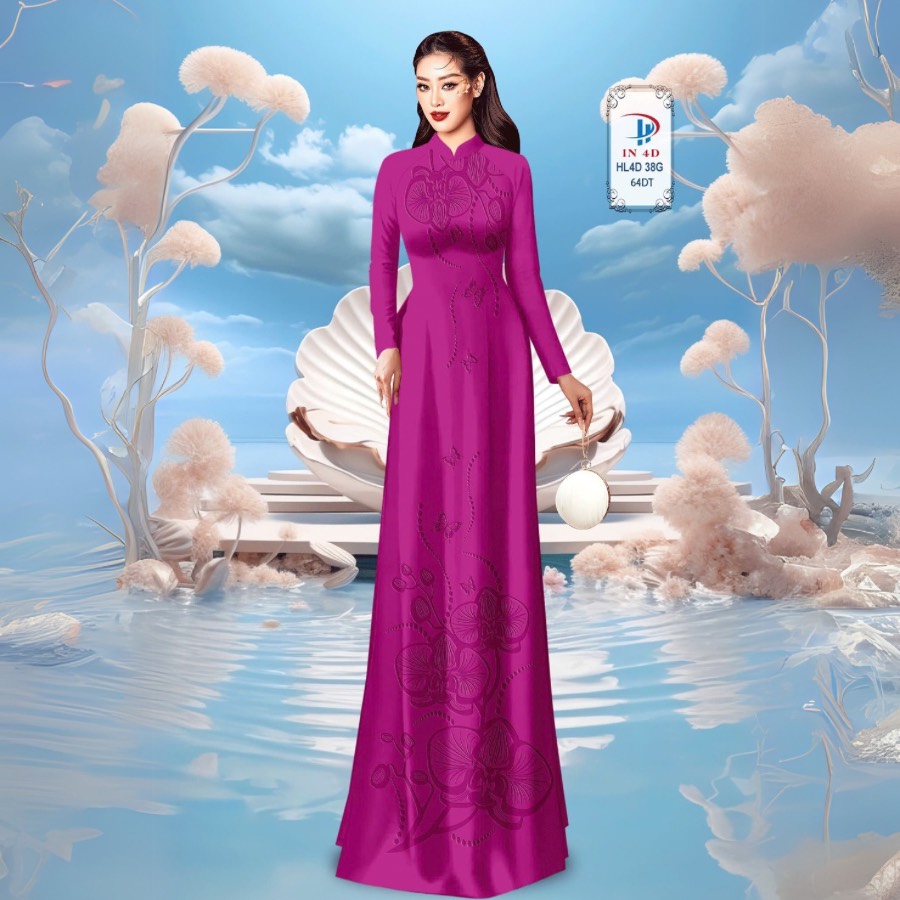 TÂY ĐÔ - VẢI MAY ÁO DÀI LỤA TÔ CHÂU IN 4D HỌA TIẾT HOA LAN SIÊU ĐẸP