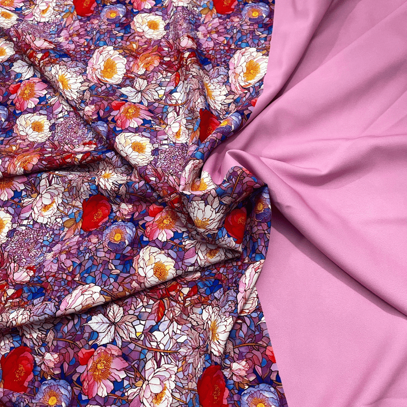 Vải Áo Dài Tây Đô - Vải May Áo Dài Họa Tiết Hoa Đều, In 3D Trên Nền Lụa Hồng Anh Cao Cấp