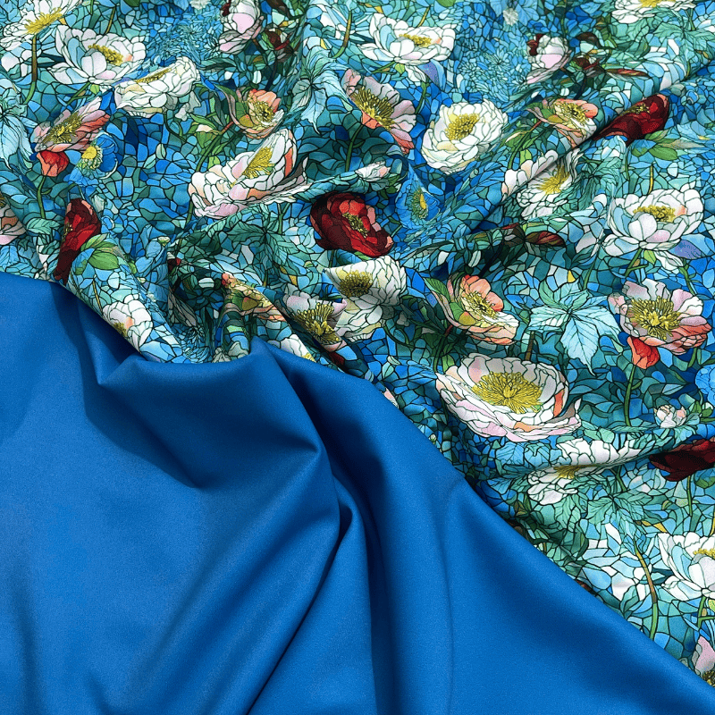 Vải Áo Dài Tây Đô - Vải May Áo Dài Họa Tiết Hoa Đều, In 3D Trên Nền Lụa Hồng Anh Cao Cấp