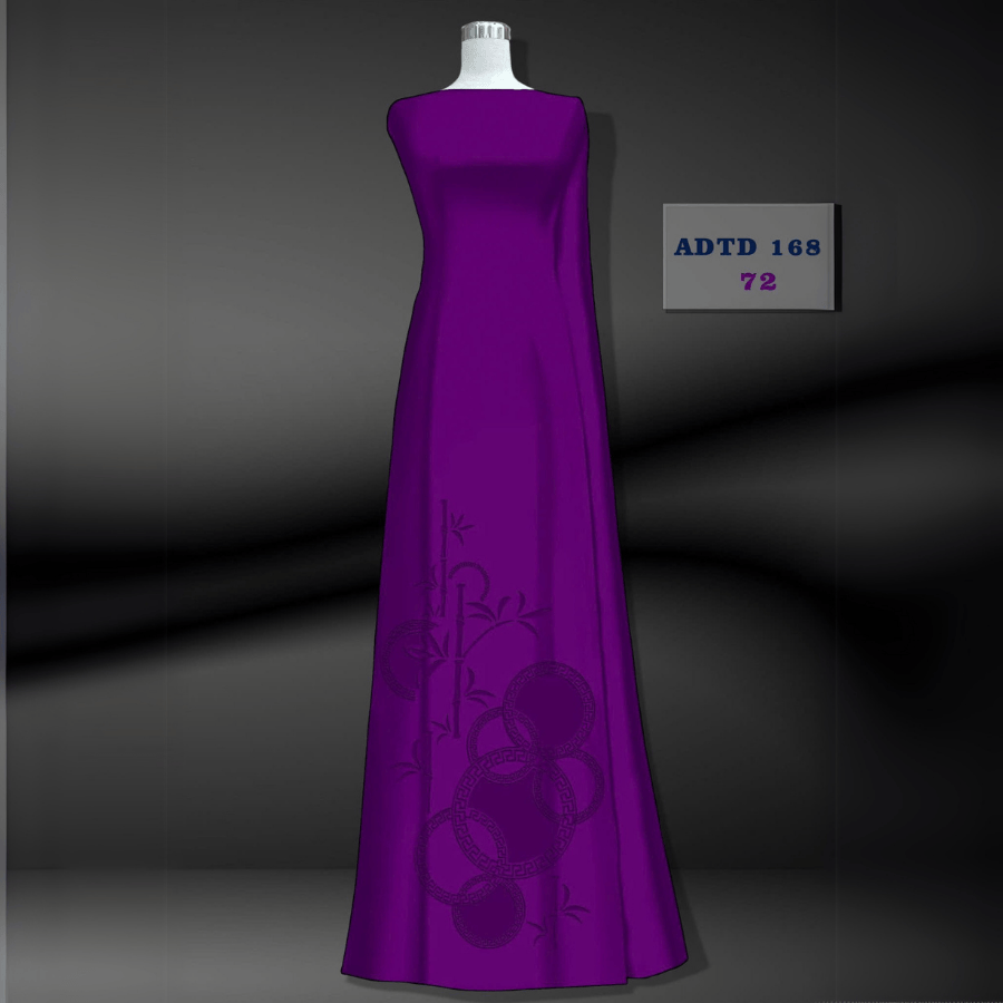 Vải Áo Dài Tây Đô – Lụa Tô Châu In 4D – Họa Tiết Cây Trúc & Trống Đồng – Đa Dạng Màu Sắc