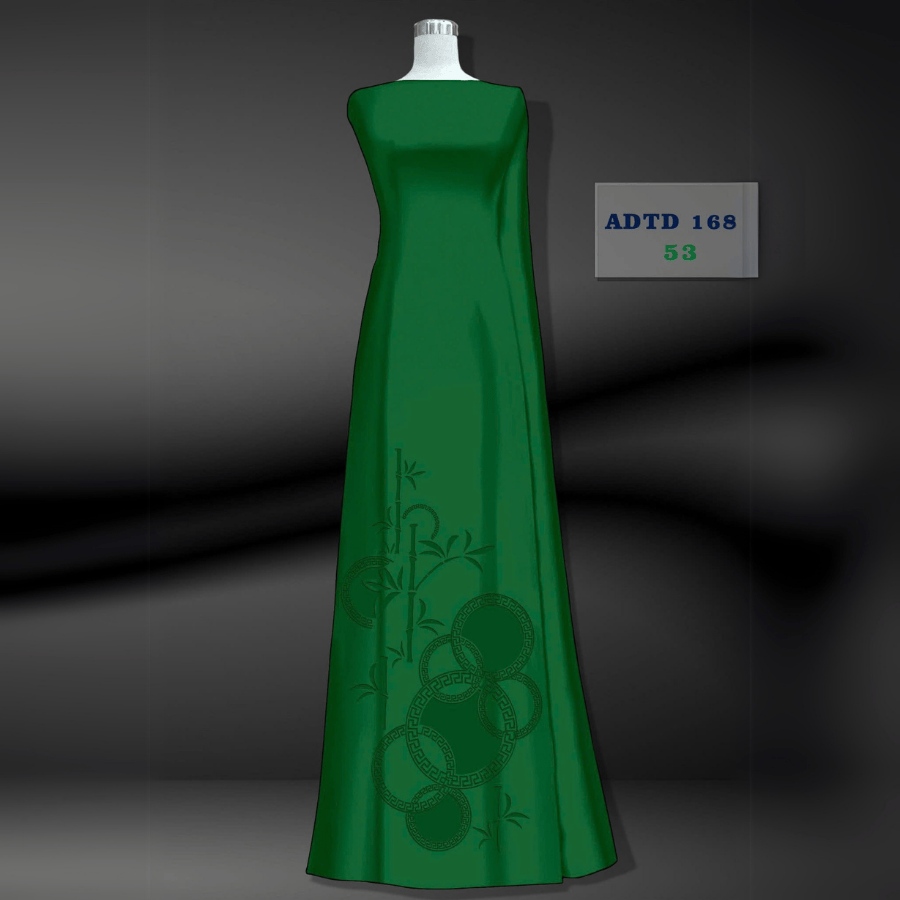 Vải Áo Dài Tây Đô – Lụa Tô Châu In 4D – Họa Tiết Cây Trúc & Trống Đồng – Đa Dạng Màu Sắc