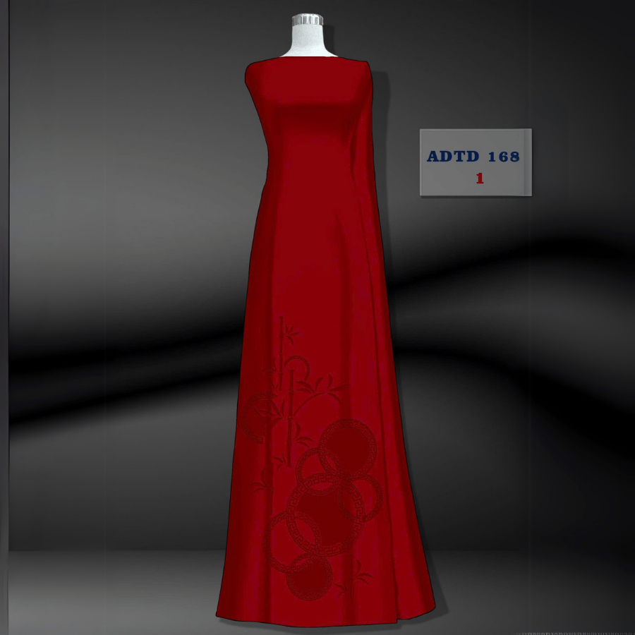 Vải Áo Dài Tây Đô – Lụa Tô Châu In 4D – Họa Tiết Cây Trúc & Trống Đồng – Đa Dạng Màu Sắc