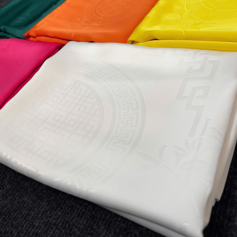 🎋 Tây Đô - Vải May Áo Dài Lụa Tô Châu In 4D | Họa Tiết Cây Trúc & Chữ Hỷ Sang Trọng