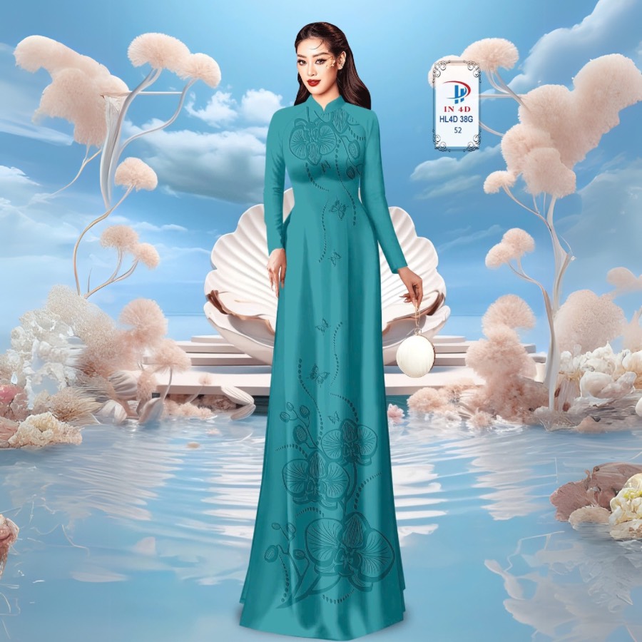 TÂY ĐÔ - VẢI MAY ÁO DÀI LỤA TÔ CHÂU IN 4D HỌA TIẾT HOA LAN SIÊU ĐẸP