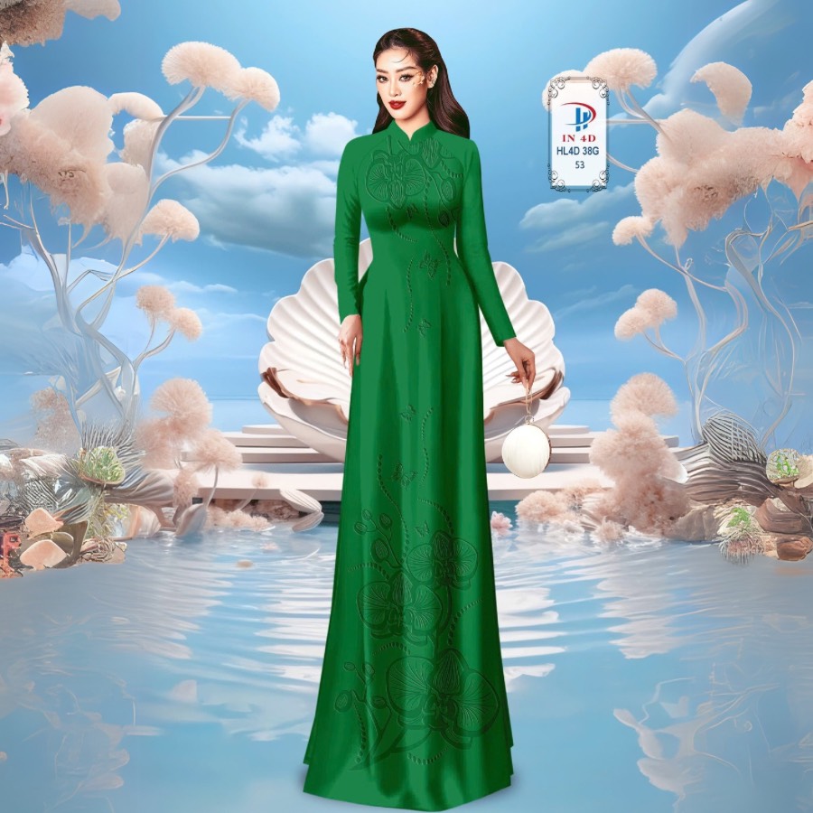 TÂY ĐÔ - VẢI MAY ÁO DÀI LỤA TÔ CHÂU IN 4D HỌA TIẾT HOA LAN SIÊU ĐẸP