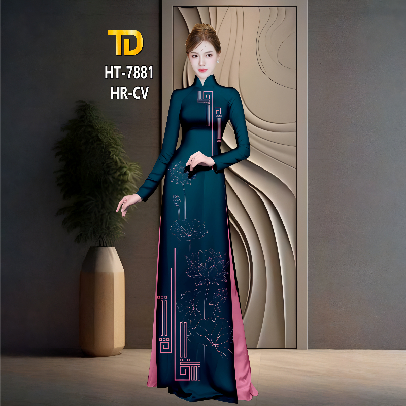 Vải May Áo Dài Tây Đô – Lụa Tô Châu In 3D Họa Tiết Hoa Sen Cao Cấp