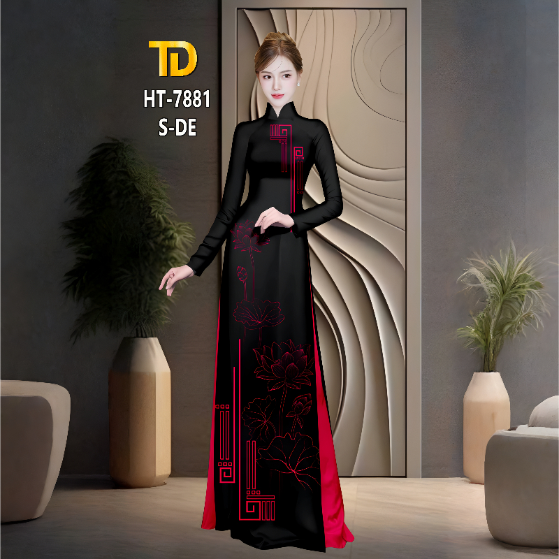 Vải May Áo Dài Tây Đô – Lụa Tô Châu In 3D Họa Tiết Hoa Sen Cao Cấp