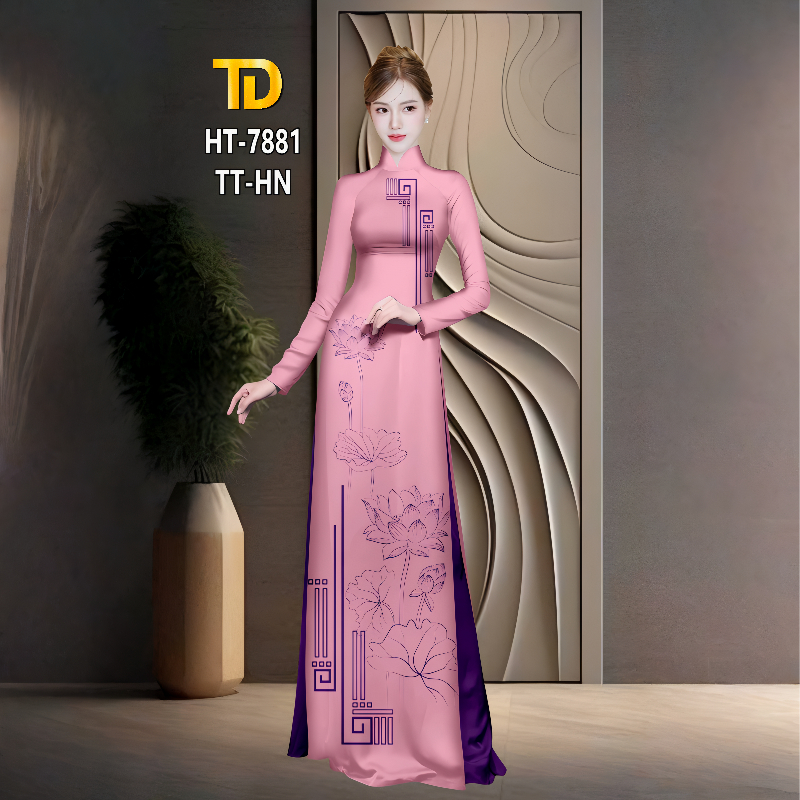 Vải May Áo Dài Tây Đô – Lụa Tô Châu In 3D Họa Tiết Hoa Sen Cao Cấp