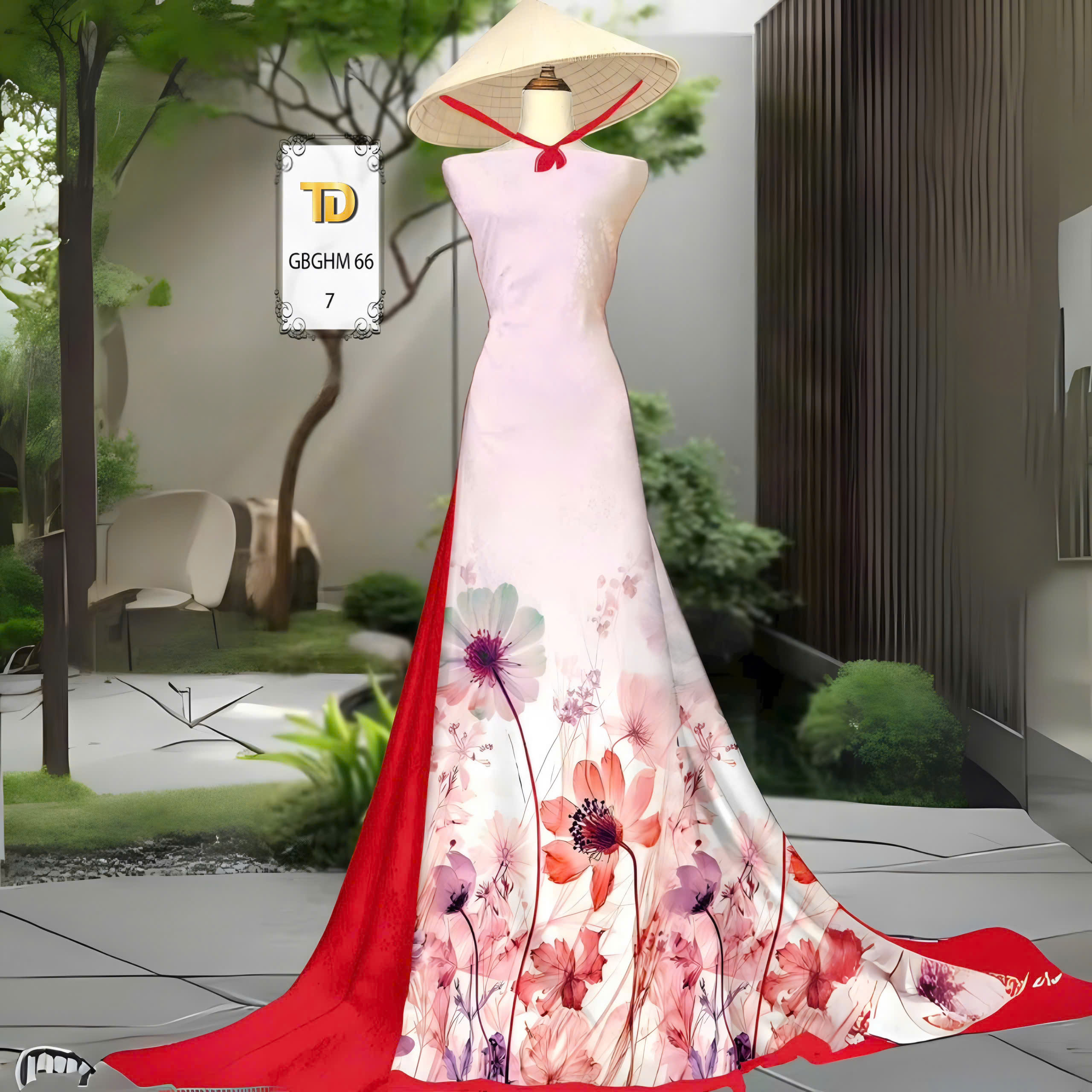 Tây Đô - Vải May Áo Dài Hoạ Tiết Nhẹ Nhàn Lịch, Chất Liệu vải Gấm Hoa mai