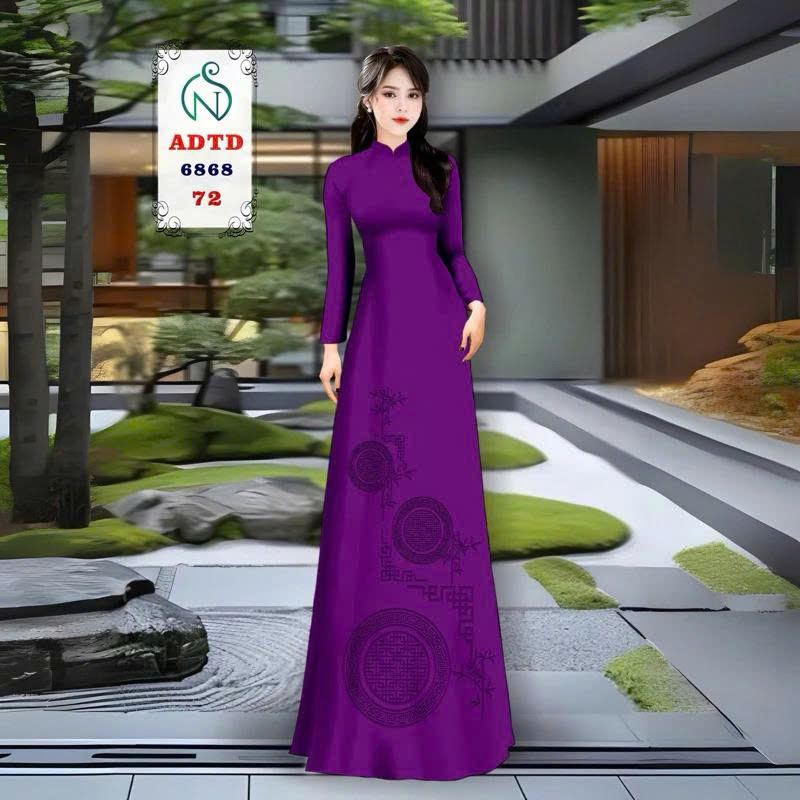 🎋 Tây Đô - Vải May Áo Dài Lụa Tô Châu In 4D | Họa Tiết Cây Trúc & Chữ Hỷ Sang Trọng