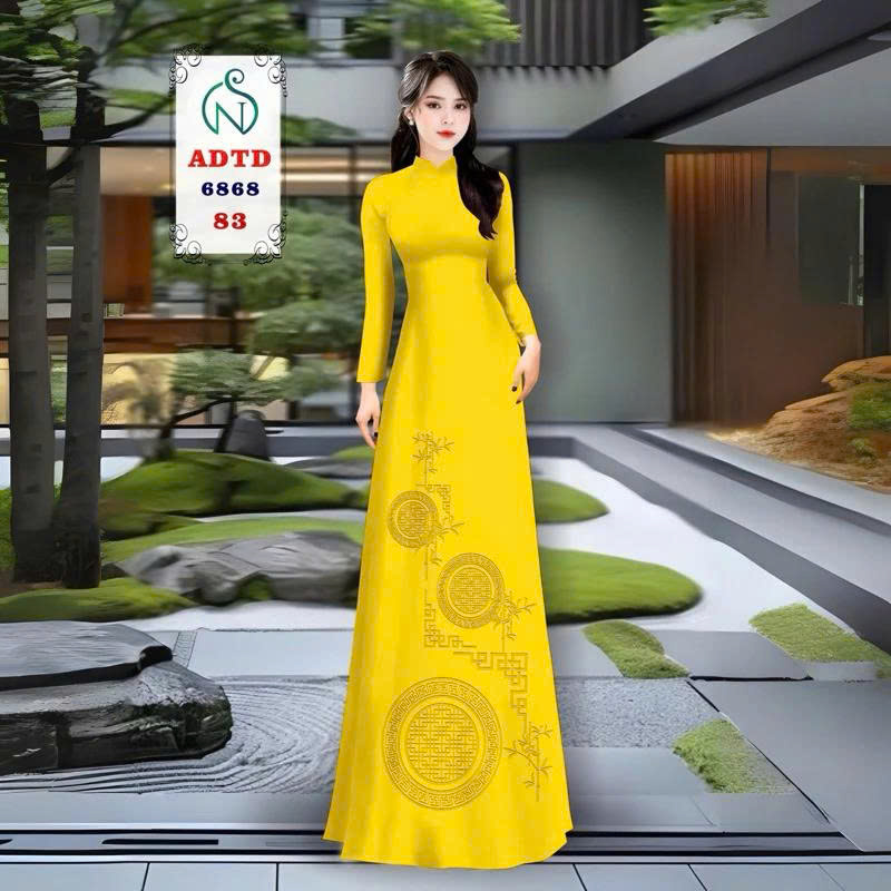 🎋 Tây Đô - Vải May Áo Dài Lụa Tô Châu In 4D | Họa Tiết Cây Trúc & Chữ Hỷ Sang Trọng