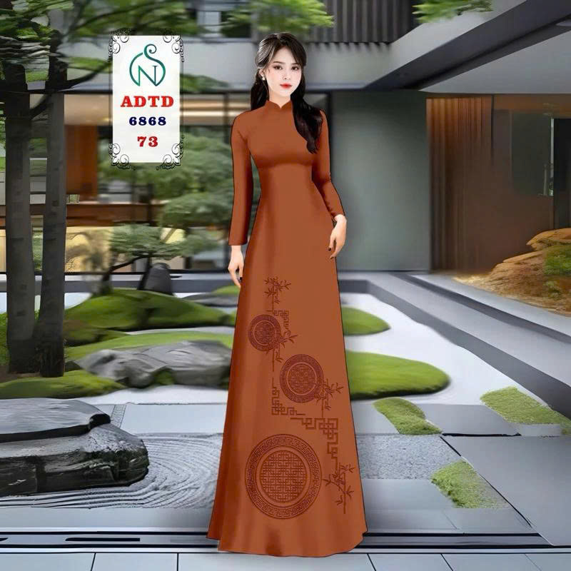 🎋 Tây Đô - Vải May Áo Dài Lụa Tô Châu In 4D | Họa Tiết Cây Trúc & Chữ Hỷ Sang Trọng