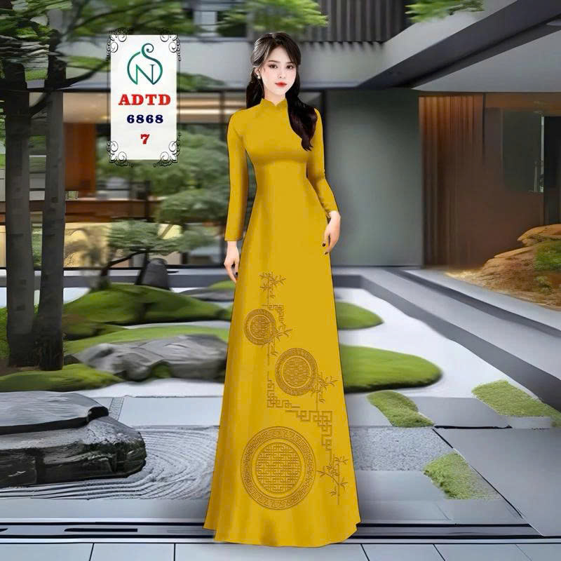 🎋 Tây Đô - Vải May Áo Dài Lụa Tô Châu In 4D | Họa Tiết Cây Trúc & Chữ Hỷ Sang Trọng