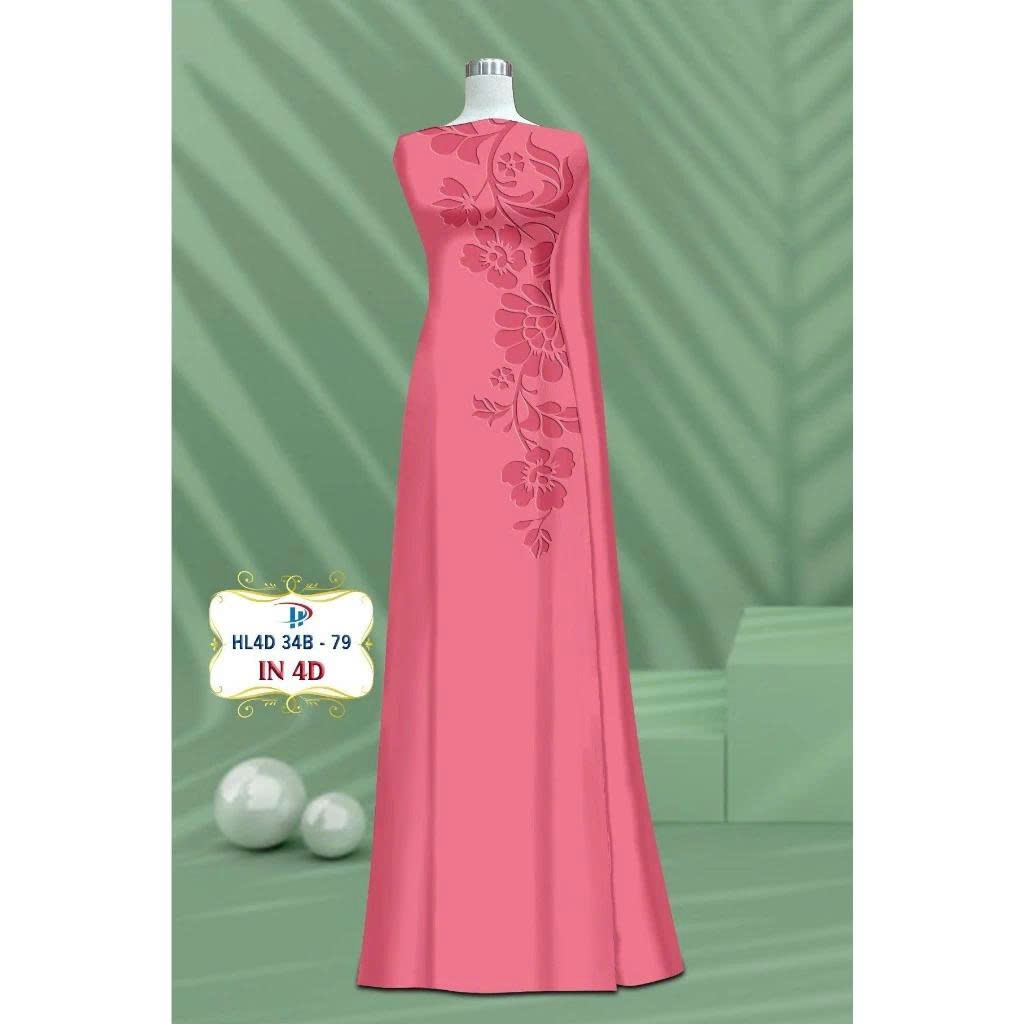 TÂY ĐÔ - VẢI MAY ÁO DÀI LỤA TÔ CHÂU IN 4D CAO CẤP HỌA TIẾT IN CHÌM TRÊN VẢI